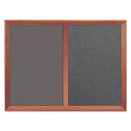 United Visual Products Enclosed Corkboard, 1 Door, 72"x36", 4" Fra UV3418-BLACK-CORK